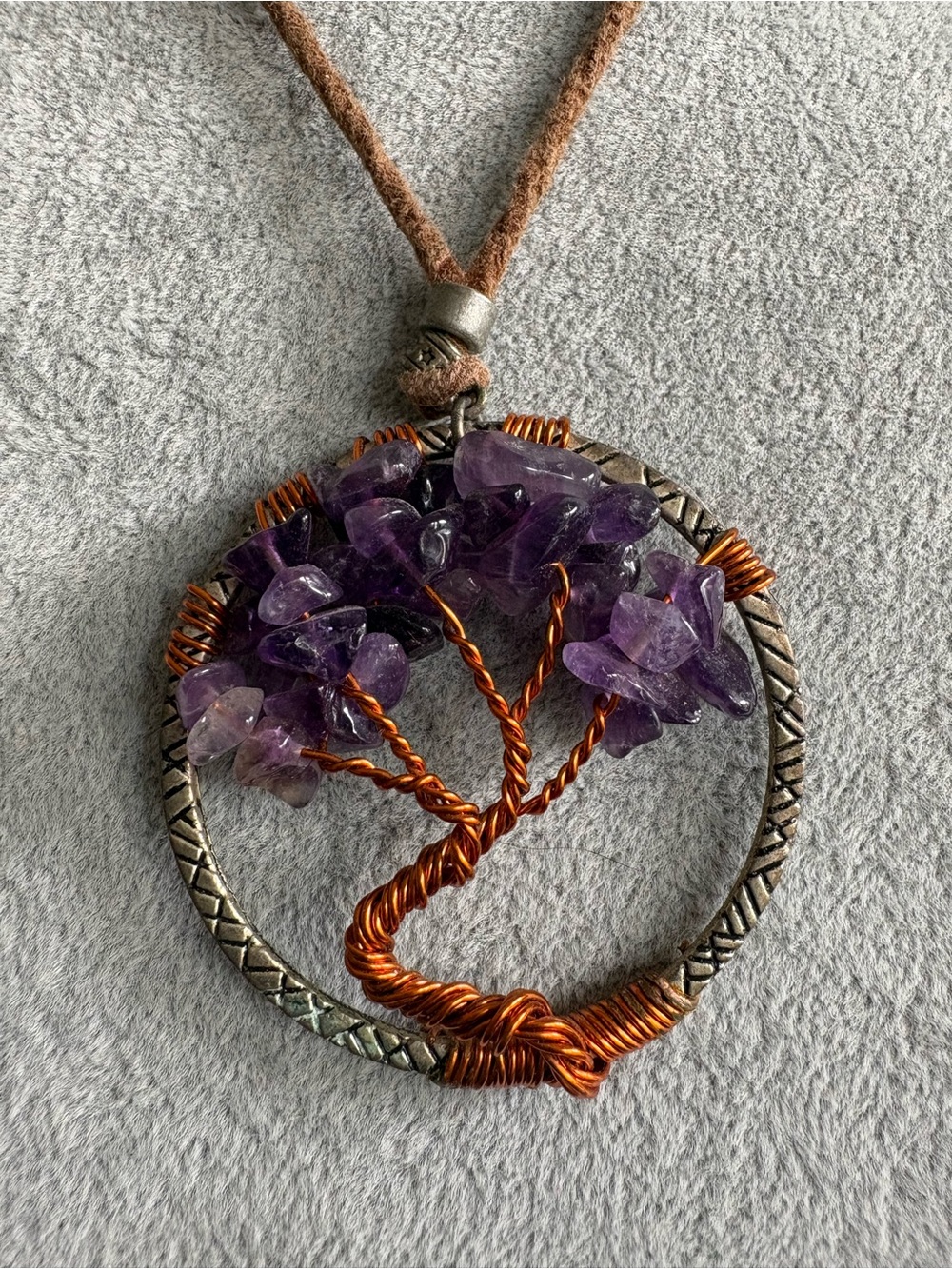 Amethyst Tree of Life Wire Wrapped Necklace